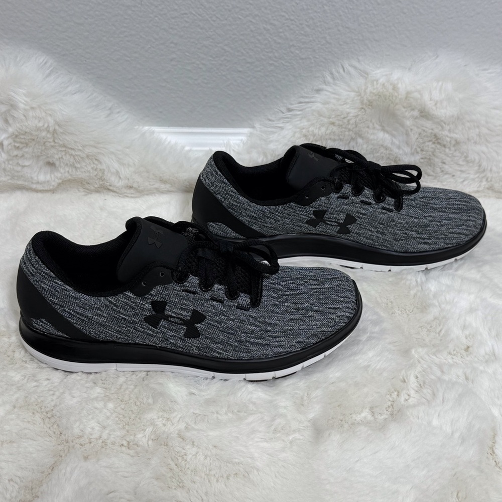 Women's Under Armour Remix Running Shoes Gray Black Training Sneakers, Size 9.5